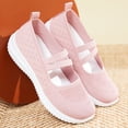 thumbnail image 7 of Walking Shoes, Women Shoes, Office Shoes, Women Mary Jane Walking Shoes Comfortable Knit Flats Slip On Dress Shoes for Women Casual Nurse Flats Diabetic Shoes With Arch Support, Pink 9, 7 of 7