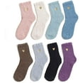 thumbnail image 1 of Chaussettes d'Hiver Chaudes et Confortables en Polaire Corail pour Femmes Douces et Moelleuses 8 Paires, 1 of 4