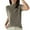 Dark Gray*, variant on RUTAYY Women's Knit T Shirt Semi High Neck Ribbed Short Sleeve Casual Comfortable Stretchy Soft Breathable Daily Wear Tee Fashion Vacation Tops