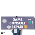 thumbnail image 4 of Game Console Repair Vinyl Decal 48 Inch x 18 Inch Weatherproof Heavy-Duty Adhesive Backing | Xbox, PlayStation, Nintendo Fixes, Expert Service | Made in USA, 4 of 6