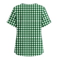 thumbnail image 5 of Enjoytime Womens Summer Tops Plaid Button Down Square Neck Short Sleeve Shirts Casual Work Plus Size Blouses, 5 of 8