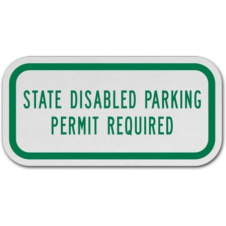 Vinyl Stickers - Washington Accessible Parking Sign 2 - Safety and Warning Warehouse Signs Stickers - 10 x 7 - 6 Pack