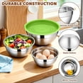 thumbnail image 7 of Walchoice Mixing Bowls with Lid Set of 4, Stainless Steel Nesting Metal Bowls for Kitchen Storage, Ideal for Preparing Cooking Serving Freezing, Size 0.7 & 1.2 & 2 & 2.5 QT - Multicolor, 7 of 7