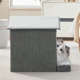 thumbnail image 3 of WINDRACING Foldable Cat House Bed, Cat Cave with Orthopedic Cushion, Portable Pet Shelter Hideaway for Indoor Cats & Small Dogs, 3 of 8