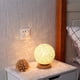 thumbnail image 5 of Lámpara de noche con pantalla de bola de ratán de madera maciza con acento de cáñamo moderno para dormitorio, inspirada en Sepak Takraw y carga por USB, 5 of 7