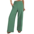 thumbnail image 3 of Zedker Wide Leg Pants for Women Flowy High Waisted Lounge Pants Loose Fit Casual Yoga Palazzo Pants with Pockets, 3 of 8