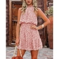 thumbnail image 2 of Women Halter Neck Romper Dress Sleeveless Spaghetti-Strap Ruffled and Flowy, 2 of 3