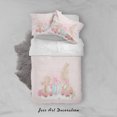 thumbnail image 3 of 3D Conejo Rosa Floral Huevo Funda de edredón Juego de ropa de cama Funda nórdica Fundas de almohada, 3 of 3