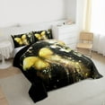 thumbnail image 3 of Castle Fairy Flying Butterfly Girl Boy Bedding Comforter Set 2pcs,Chic Yellow Flowers Twin Comforter Sets Microfiber,Dreamy Princess Breathable Bedding Set,Lightweight Room Decor,Reversible, 3 of 8
