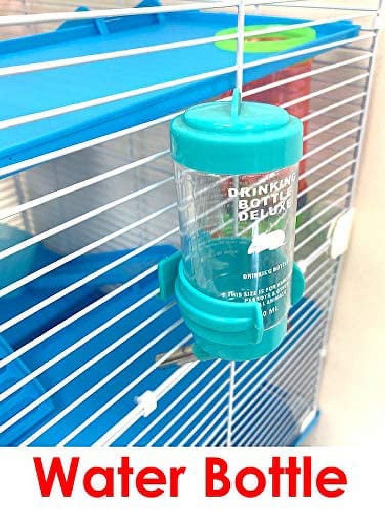 Deluxe 2-Levels Hamster Home Habitat House Rodent Gerbil Mouse Mice Rat Wire Cage With Full Set of Accessories