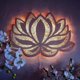thumbnail image 5 of Lámpara de pared de madera con atenuador, arte de sala de yoga, Mandala de flor de loto, perfecta para relajación y decoración, disponible, 5 of 5