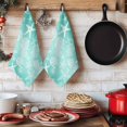 thumbnail image 6 of Teal Ombre Coastal Kitchen Towels Set of 1, Nautical Beach Starfish Coral Summer Absorbent Dish Towels for Kitchen, Microfiber Hand Towel, Quick Drying Tea Towel for Cleaning Decorative Dishcloths, 6 of 7