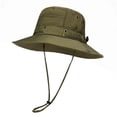 thumbnail image 6 of TFEOQRY Unisex Outdoor Sun Hat Wide Brim UV Protection Adjustable Strap Breathable Fisherman Hat, 6 of 7