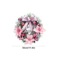 thumbnail image 2 of Decoraciones de Navidad Al Aire Libre Anillo de la Flor de Navidad, Colgante de Puerta, Colgante de Pared, Corona de Flores de la Vid, Gran Decoración de la Escena, Arco de Imitación Hecha a Mano, Cor, 2 of 7