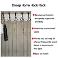 thumbnail image 6 of Dseap Wooden Rustic Coat Rack with 5 Tri Hooks,Sturdy Vintage Farmhouse Hanger Wall Mount for Entryway Bathroom, 6 of 7