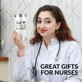 thumbnail image 4 of Best Nurse Ever-Nurse Appreciation Gifts-School Nurse Graduation Gifts-Nurse Gifts For Women-Nursing Gifts For New Grad Nurse-CNA NICU L&D EMT LPN Nutrition Facts Nurse Tumbler 20Oz With Straw, 4 of 6