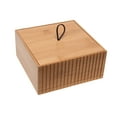 thumbnail image 6 of Bath Bliss Large Square Bamboo Storage Jar with Loop Pull Lid, 6 of 8