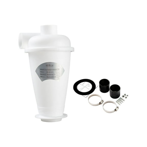 AMLESO Cyclone Dust Collector Cyclone for Vacuum Cleaner for Chipboard Plaster Sand White