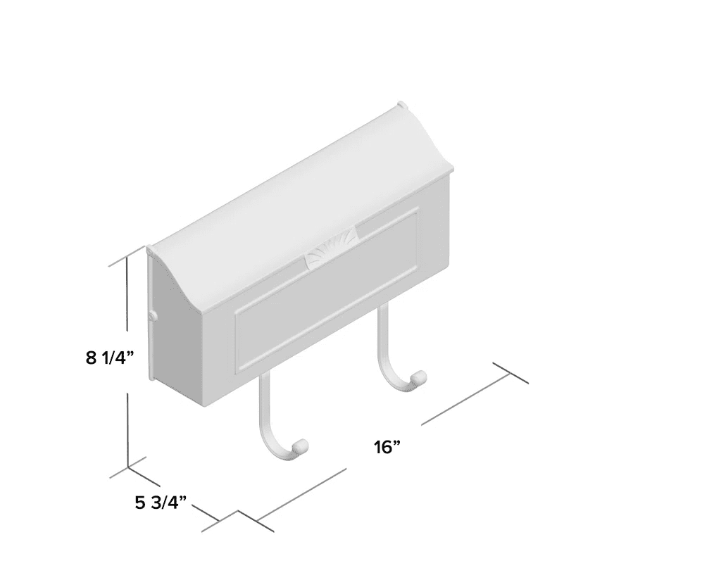 Special Lite Products Horizon Large Powder-Coated Aluminum Wall-Mounted Mailboxes, Rust Resistant