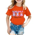 thumbnail image 3 of Gzbliryd Easter Bunny T Shirt Funny Letter Printed Shirts Easter Shirt for Boy Girls Summer Clothes (Orange,6-7 Years), 3 of 3