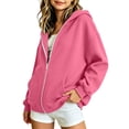 thumbnail image 4 of Ashirexll Girls Hoodies Solid Color Hooded Pullover with Zipper and Front Pocket for Big Girls Warm Top 5-16 Years, 4 of 7