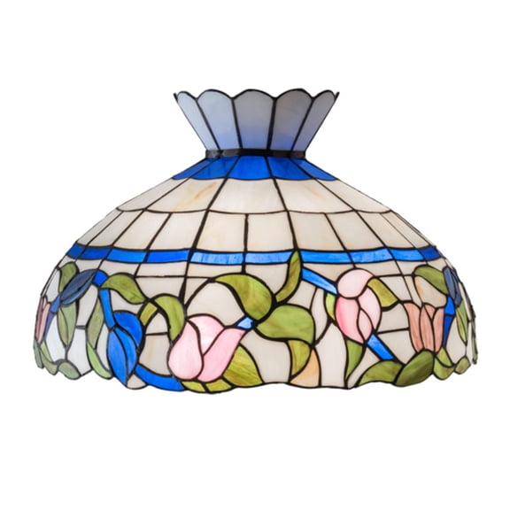 Meyda Tiffany 13835 Rose Vine 12.5" Tall Lamp Shade - Brass