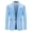 Sky Blue Jacket for Men, variant on IYTR Mens Suit Coat Single Breasted Lapel Coat Solid Color Business Casual Suit Coat with Pocket Long Sleeve Jacket Navy M