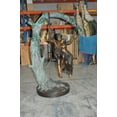 thumbnail image 2 of Nifao Lovers on a Swing Bronze Statue – Outdoor Garden Decor Sculpture, 48"L x 32"W x 64"H, 2 of 11