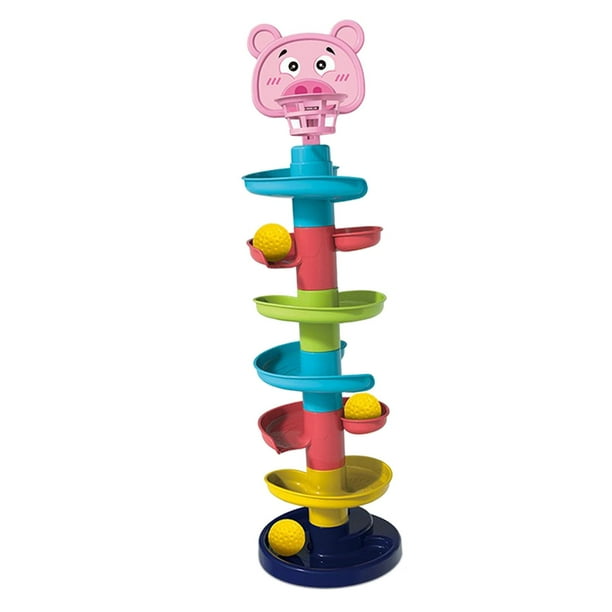 7 niveles Ball Drop Rolling Track Toy Ramp Toys Desarrollo educativo temprano Aprendizaje preescolar Montessori ñas, , pequeños, Cerdito Baoblaze Juego de pista rodante de bolas