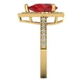thumbnail image 3 of Halo Engagement Ring for Women - 2.36ct Simulated Ruby in 14K Yellow Gold Promise Ring, 3 of 6