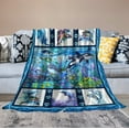 thumbnail image 2 of Dolphin Blanket Dolphin Gifts for Girls Women Ocean Dolphin Throw Blanket for Kids Adults Soft Warm Cozy Fleece Blanket for Couch Sofa \u200bBed 60"x80", 2 of 6