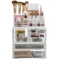 thumbnail image 3 of Sorbus 3-Piece Clear Makeup Organizer - Detachable Jewelry & Cosmetic Tower for Vanity & Countertop, 3 of 7