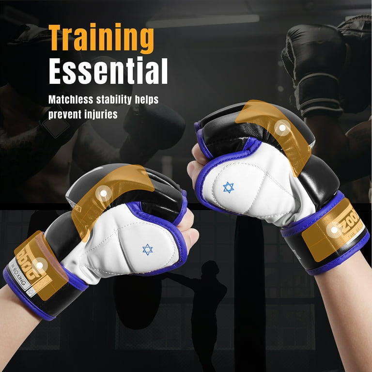 MMA Gloves Fingerless Boxing Gloves for MMA Kickboxing Karate