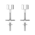 thumbnail image 2 of Dazzlingrock Collection Round White Diamond Vertical 2 Stone Style Screwback Stud Earrings for Her (0.24 ctw, Color I-J, Clarity I2-I3) in 10K White Gold, 2 of 5
