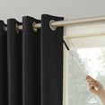 thumbnail image 2 of Mainstays Thermal Lined Room Darkening Sliding Glass Door Grommet Curtain Panel, 100" x 84", Black, 2 of 6