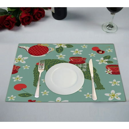 

ABPHQTO Tea Elephant Placemat 12x18 Inch Set of 2 Table Placemats
