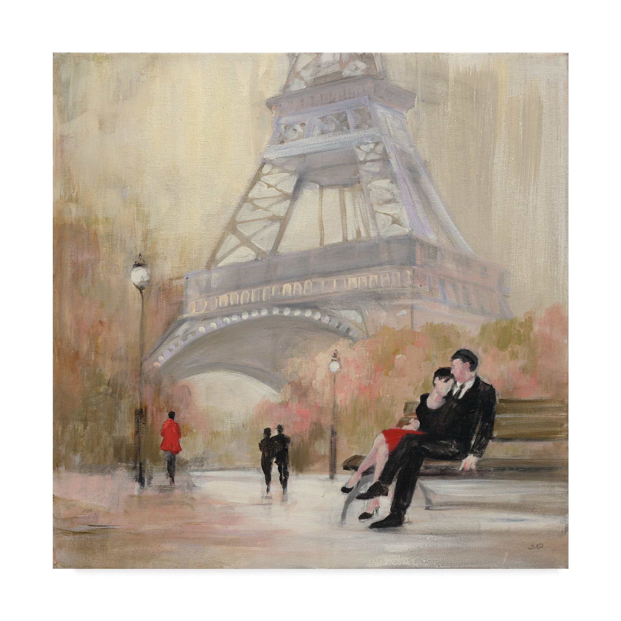 Trademark Fine Art 'Romantic Paris I Red Jacket' Canvas Art by Julia ...
