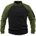 thumbnail image 2 of Sweatshirts for Men 2025 Fall Winter Long Sleeve Color Block Warm Breathable Tactical sweatshirt Pullover Tops, 2 of 3