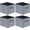 Linen Grey - Leather Handles XXL, variant on Extra Large Foldable Cloth Storage Cubes 4 Pack with Label Holders - Fabric Storage Bins Baskets Organizers for Home Office Nursery with Handles, 13 L x 15 W x 13 H Inch, Black, MXABXL04PLP