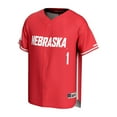 thumbnail image 2 of Men's GameDay Greats #1 Scarlet Nebraska Huskers Lightweight Baseball Jersey, 2 of 4