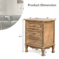 thumbnail image 2 of Gymax 2PCS 3 Tiroirs Table de Chevet Rangement Table de Chevet Côté Bois, 2 of 10
