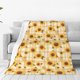 thumbnail image 1 of Balery Coffee Plaid Sunflower Manta de Felpa Suave y Acogedora – Cobija de Franela Aterciopelada para Cama, Lavable y Cálida para Sofá, Mascotas, Transpirable-50"x40", 1 of 7