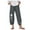Gray, variant on Patlollav Womens Plus Size,Womens Lady Casual Flowers Print Elastic Girdle Waist Wide Leg Pants Trousers