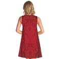 thumbnail image 2 of Bixox Robe Sans Manches Vintage Bourgogne pour Femmes avec Poches, Robe Décontractée Longueur Genou pour l'Été-moyen, 2 of 7