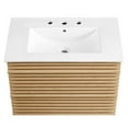 thumbnail image 6 of Modway Render 30" Wall-Mount Bathroom Vanity in Oak White, 6 of 9