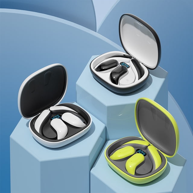 Ganfancp Auriculares Bluetooth True Wireless Montados En La Oreja Conducción Ósea Sin Fugas de Sonido En El Oído Calidad de Sonido Estereoscópico Auriculares Deportivos Avanzados Liquidación 1X Unida