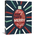 thumbnail image 1 of Global Gallery's 'Festive Holiday Light Bulb Merry and Bright' By Michael Mullan Stretched Canvas Wall Art, 1 of 4