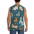 thumbnail image 4 of Goofa Dogs Printed Men's Sleeveless T-Shirt - Athletic Gym Workout Tank Top for Men - Moisture-Wicking, UPF 30+ Quick-Dry Muscle Tee-XX-Large, 4 of 8