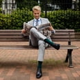 thumbnail image 4 of COUVER Mens Classic Cotton Solid Plain Crew Dress Socks Forest 2 Pairs Size 8-13 (Mens), 4 of 8