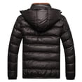 thumbnail image 5 of Ecqkame Mens Winter Coats Clearance Men's Winter Hat Removable Cotton Jacket Thickening Warm Cotton Padded Coat Black B XXXL, 5 of 5